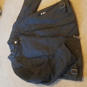 Boys black leather jacket